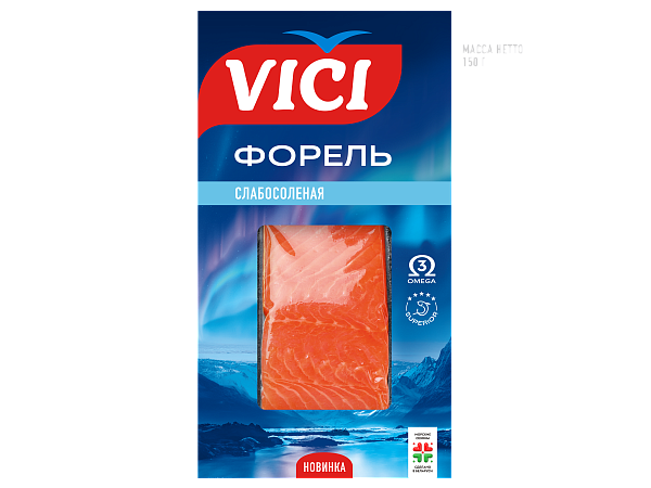 Форель радужная слабосолёная