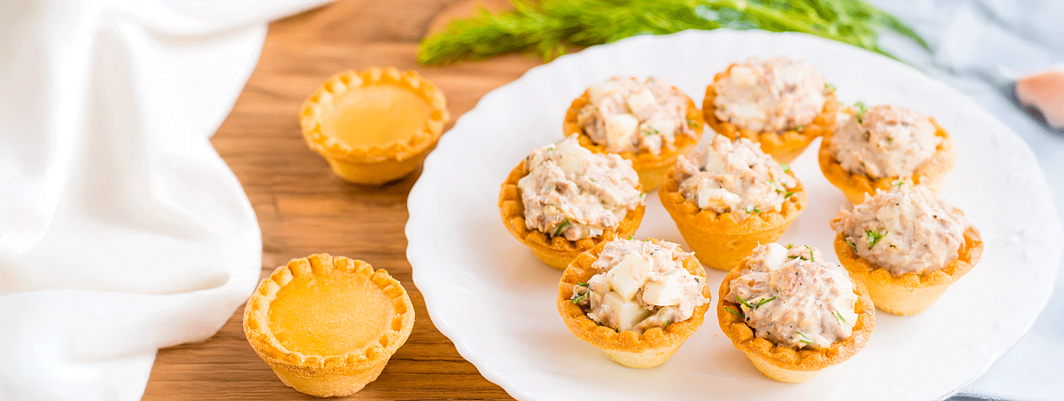Тарталетки с крабовым мясом и рикоттой