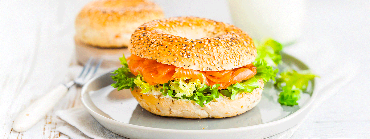 Бейгл с форелью