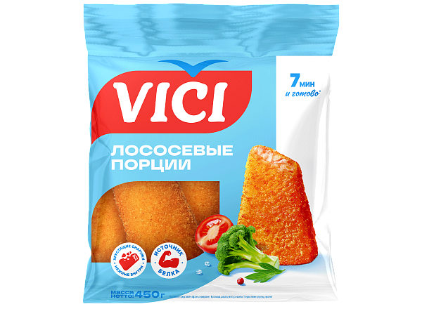 Лососевые порции в золотистой корочке